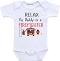 Daiichiban Designs My daddy is a fireman baby clothes baby firefighter outfit