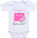 Daiichiban Designs Someone in Wyoming loves me baby gifts Personalized