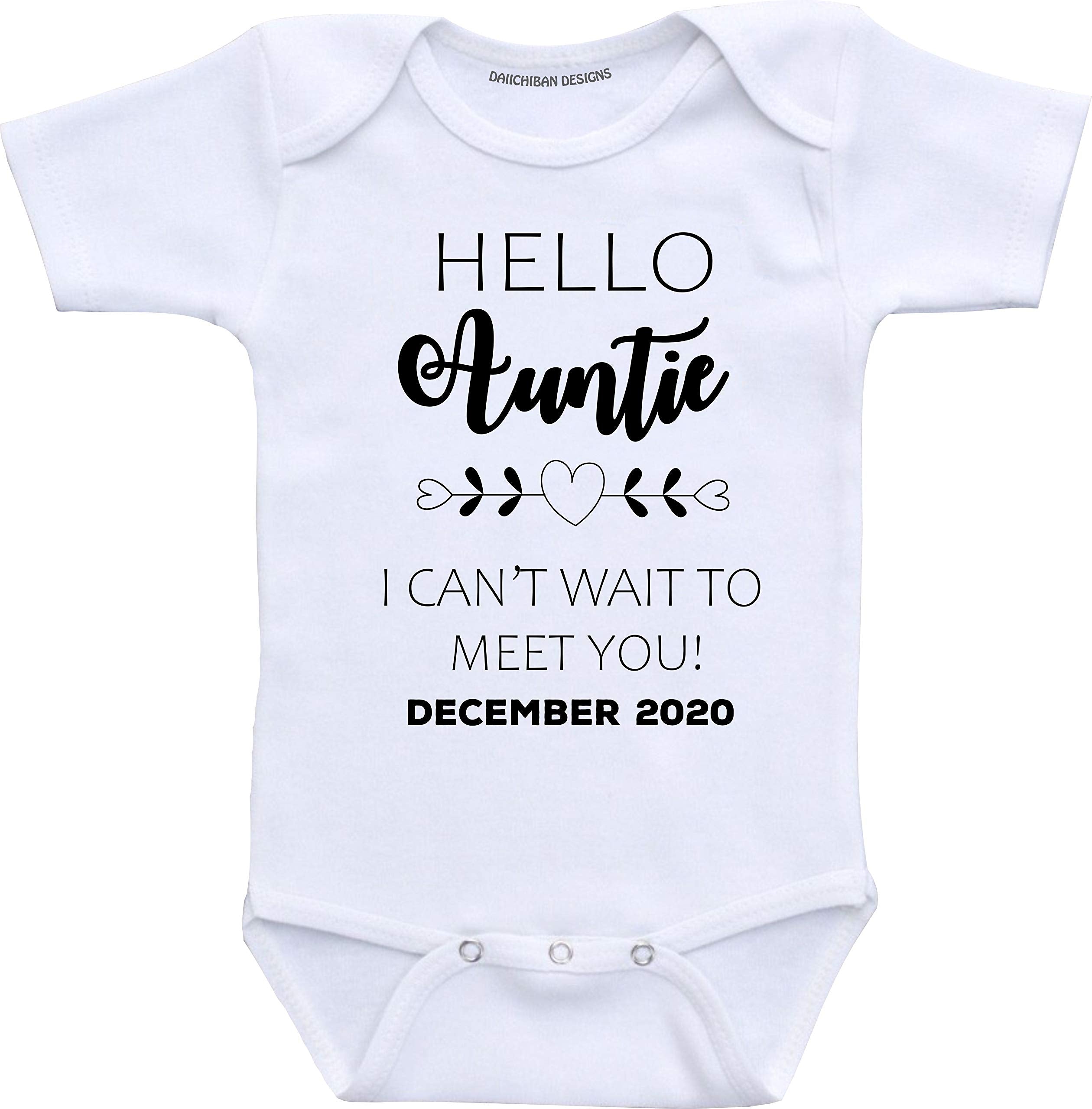 Custom Auntie Pregnancy Announcement Gift Infant Bodysuit