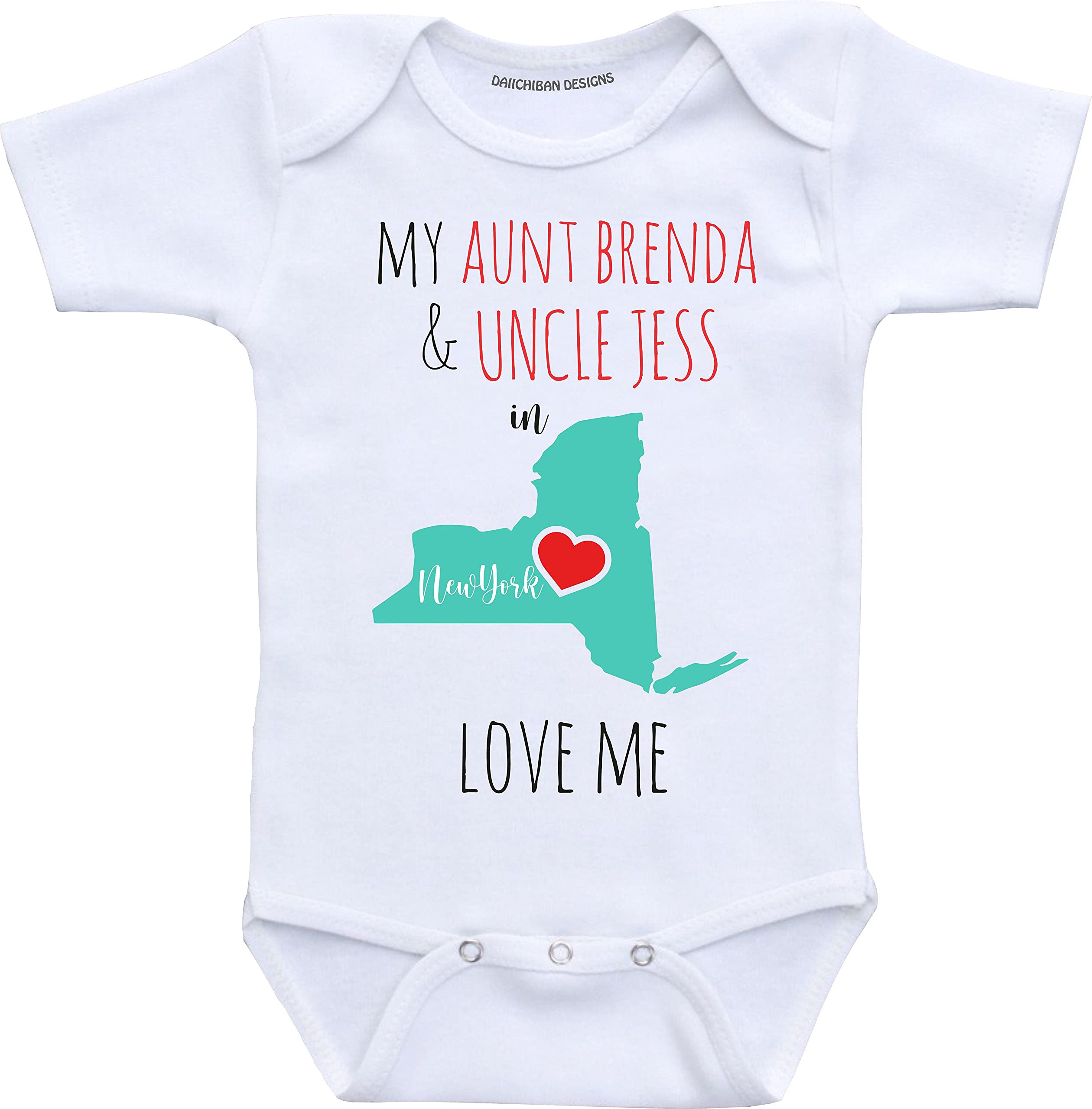 Daiichiban Designs My Auntie and Uncle love me baby clothes Custom