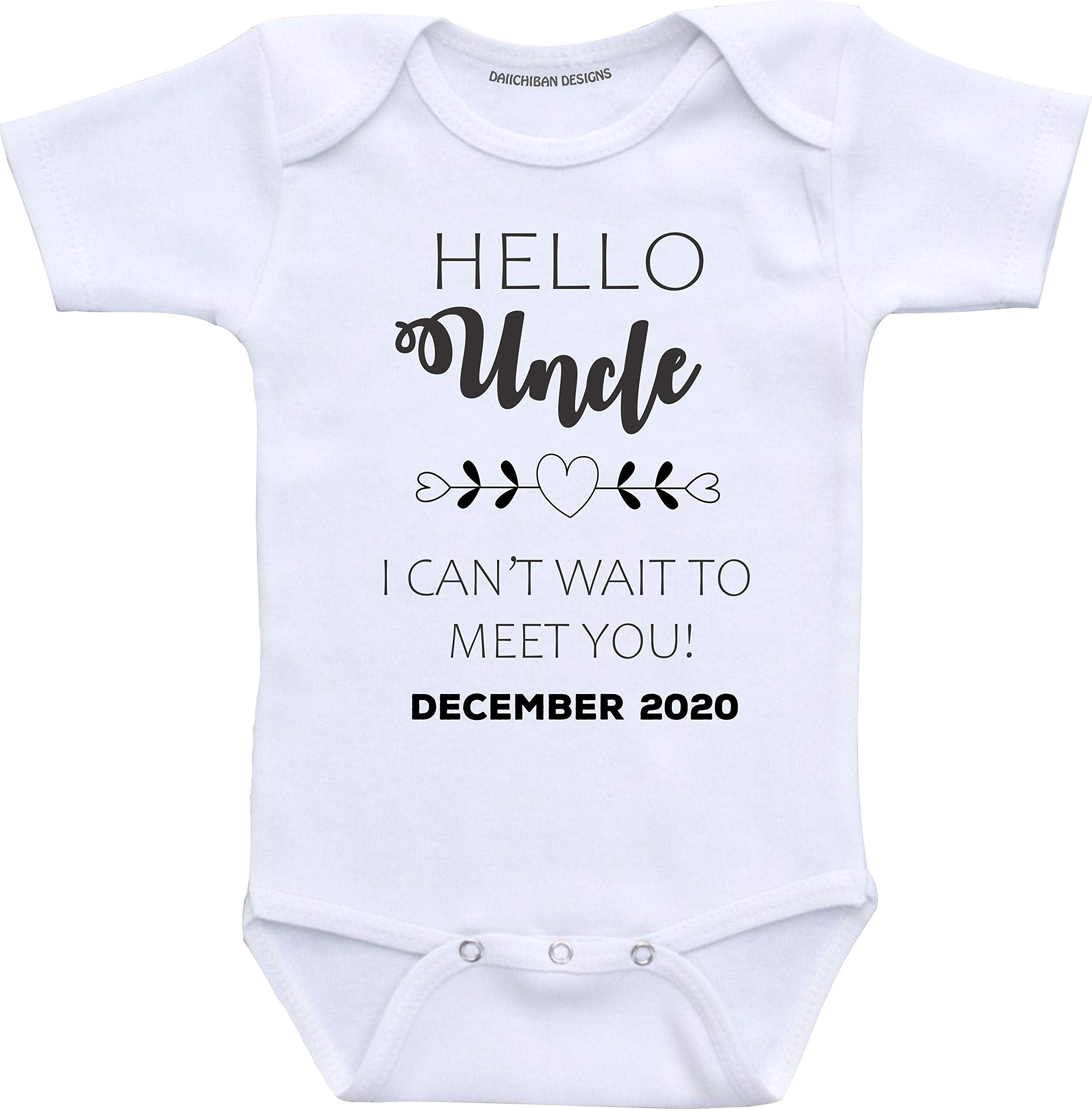 Custom Pregnancy Announcement Uncle Reveal Gift Infant Bodysuit