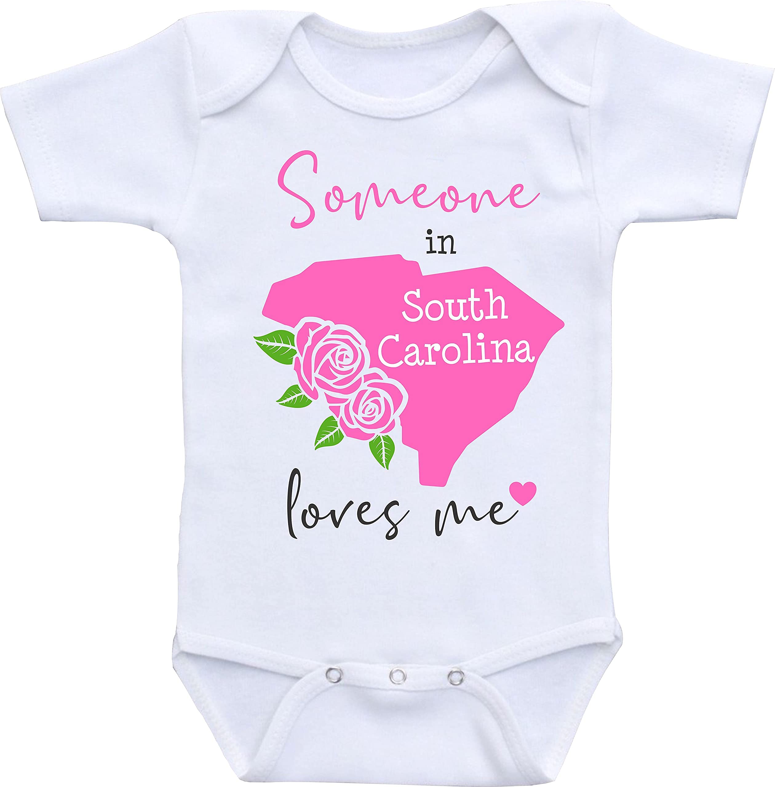 Daiichiban Designs Someone in South Carolina loves me baby clothes Custom baby gifts