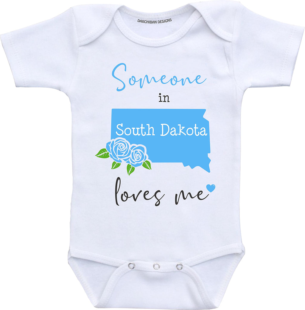 Daiichiban Designs Someone in South Dakota loves me baby gifts Personalized