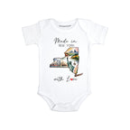 Daiichiban Designs Personalized Baby Bodysuit – “Made in New York with Love” with Custom State Option
