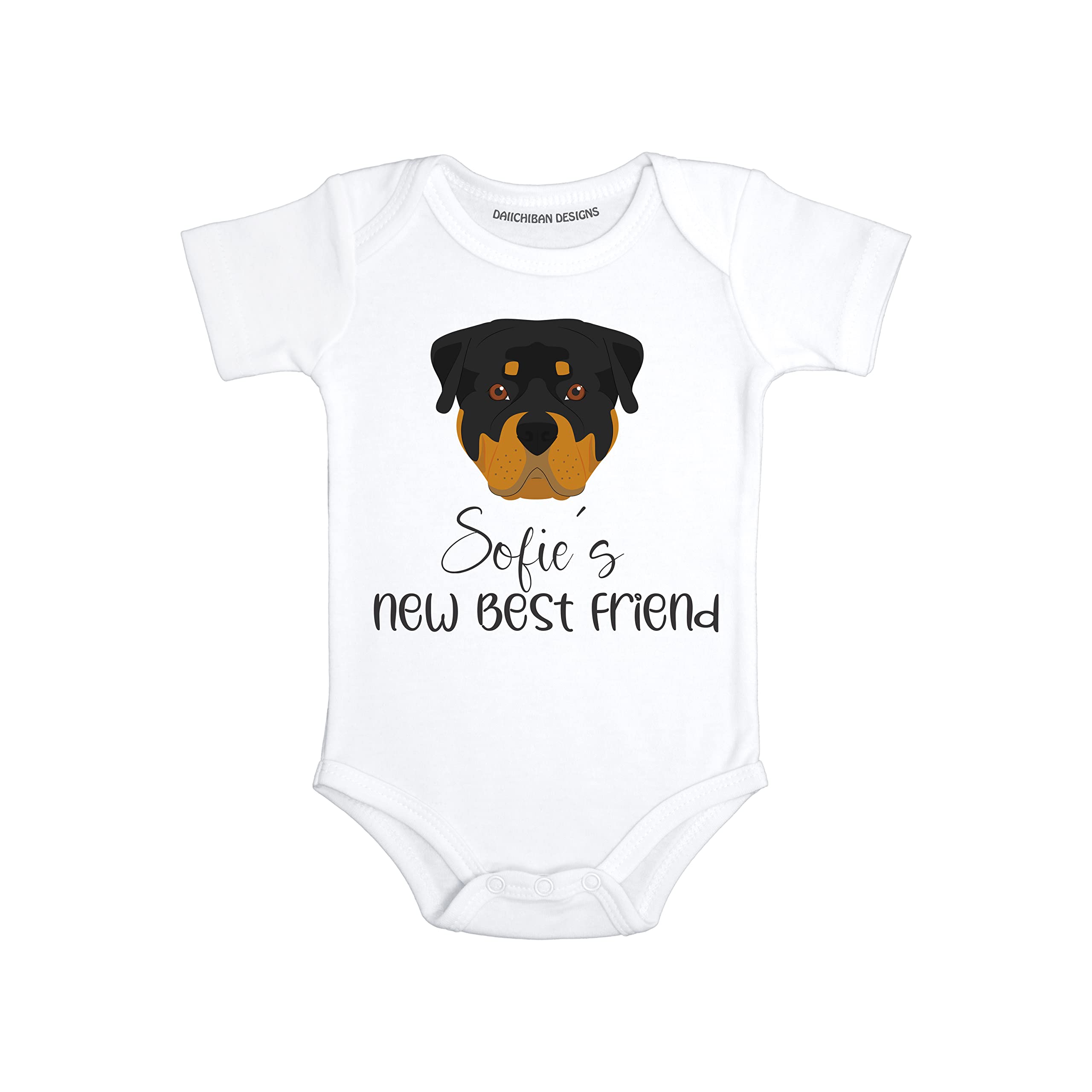 Personalized Rottweiler baby clothes Dog sibling baby outfit
