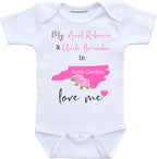 Daiichiban Designs Custom Aunt and Uncle baby gifts North Carolina baby clothes