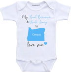 Daiichiban Designs Aunt and Uncle baby gifts Customizable Oregon baby clothes