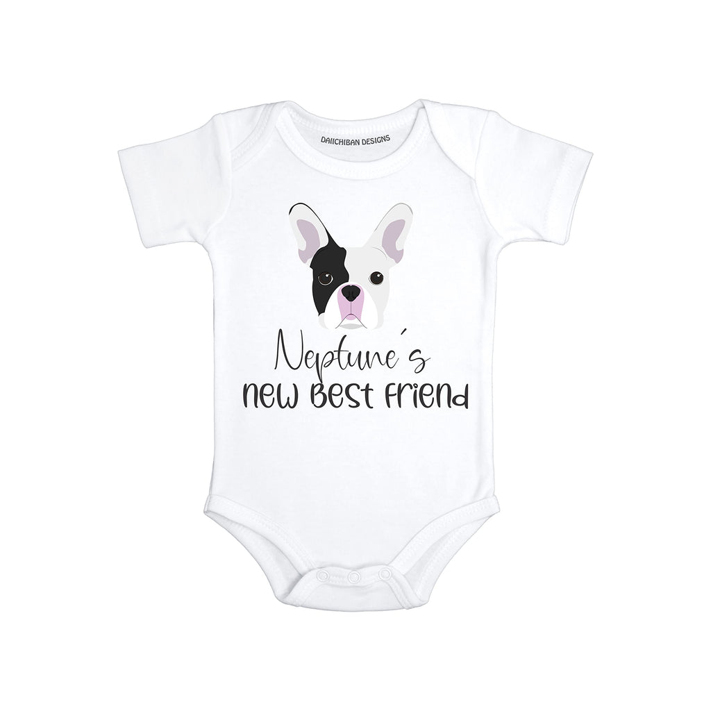 Personalized Dog baby bodysuit French Bulldog baby clothes