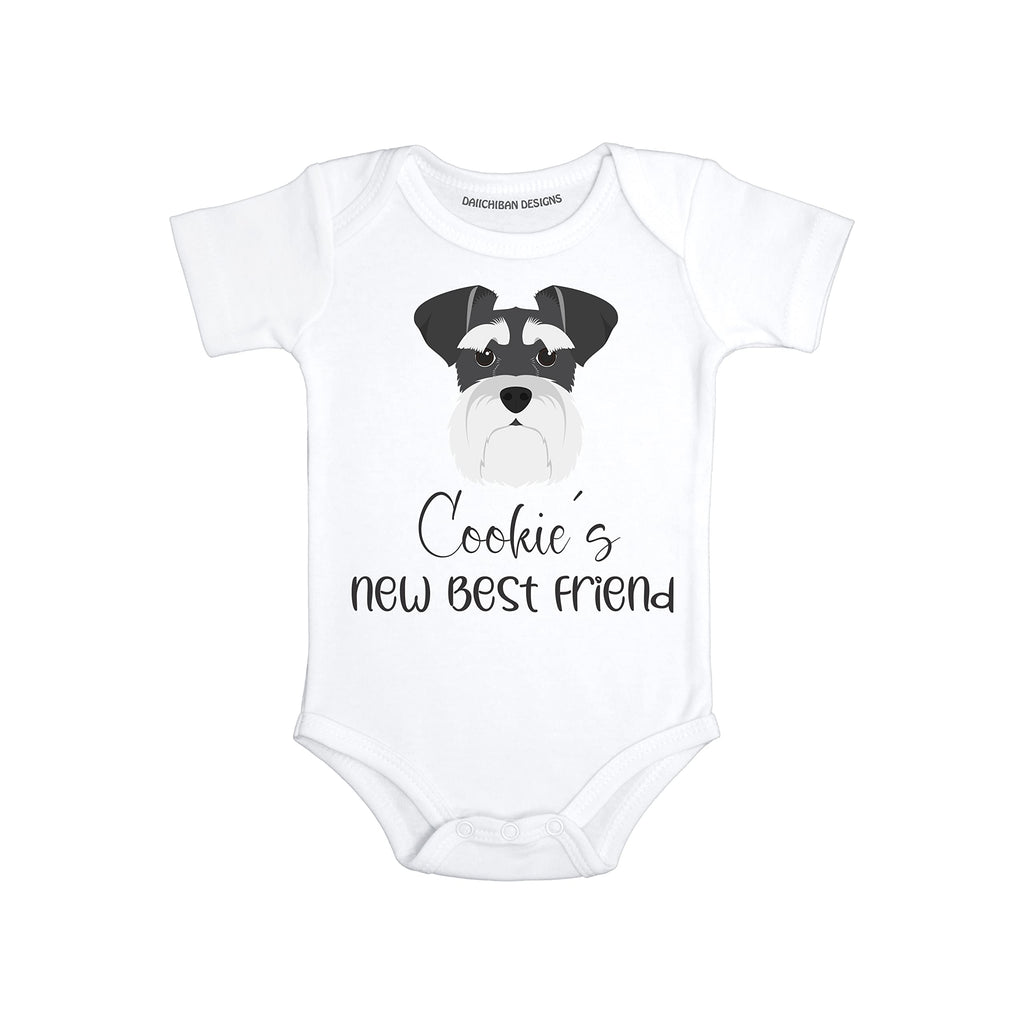 Personalized Dog baby clothes Schnauzer baby gifts