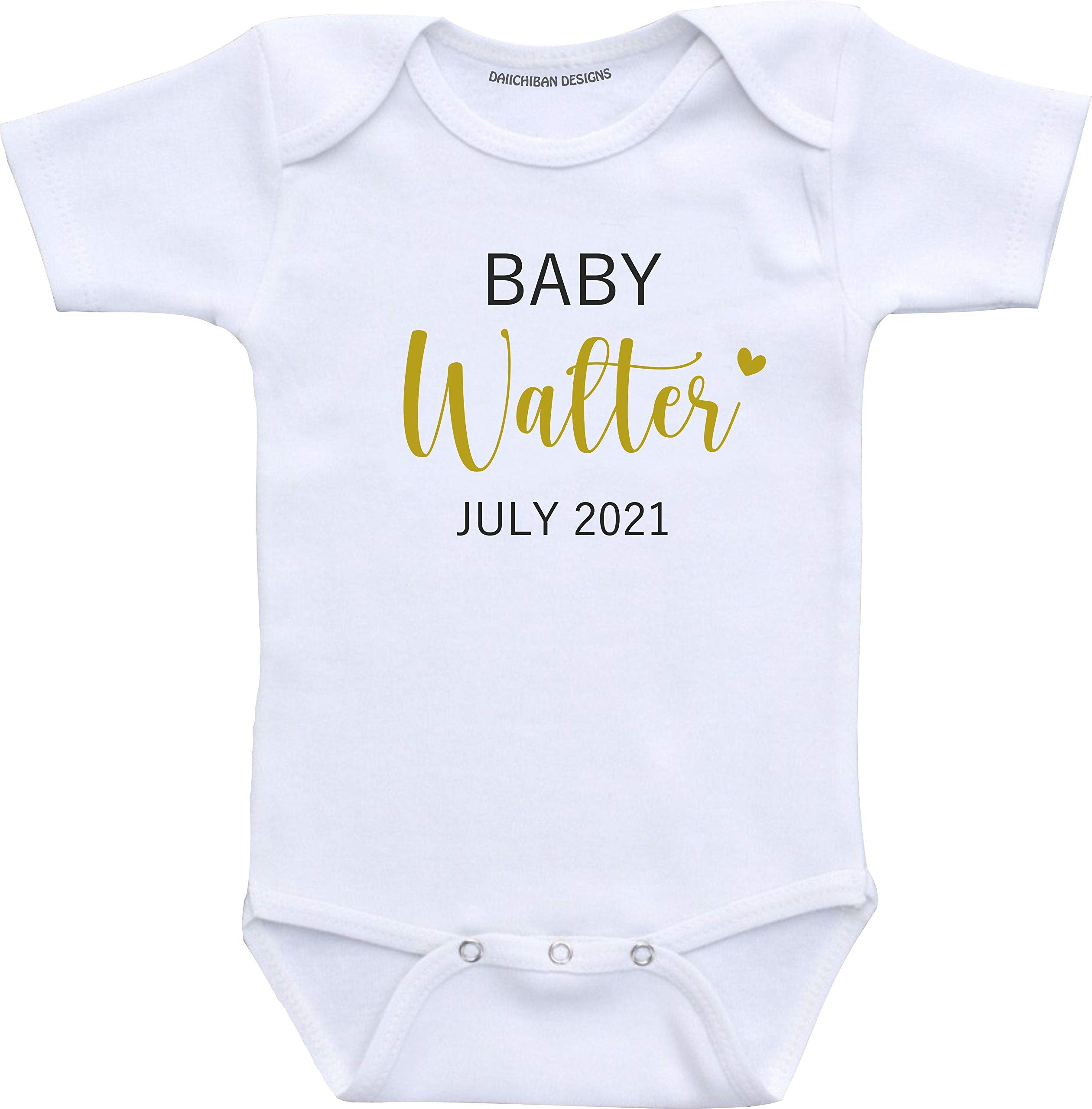 Daiichiban Designs Custom pregnancy announcement shirt baby reveal ideas