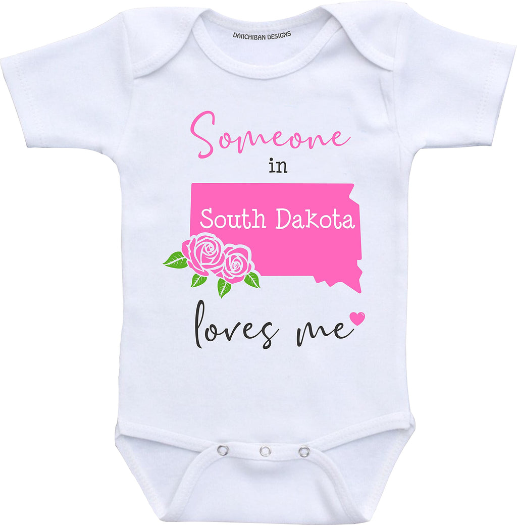 Daiichiban Designs Someone in South Dakota loves me baby gifts Personalized