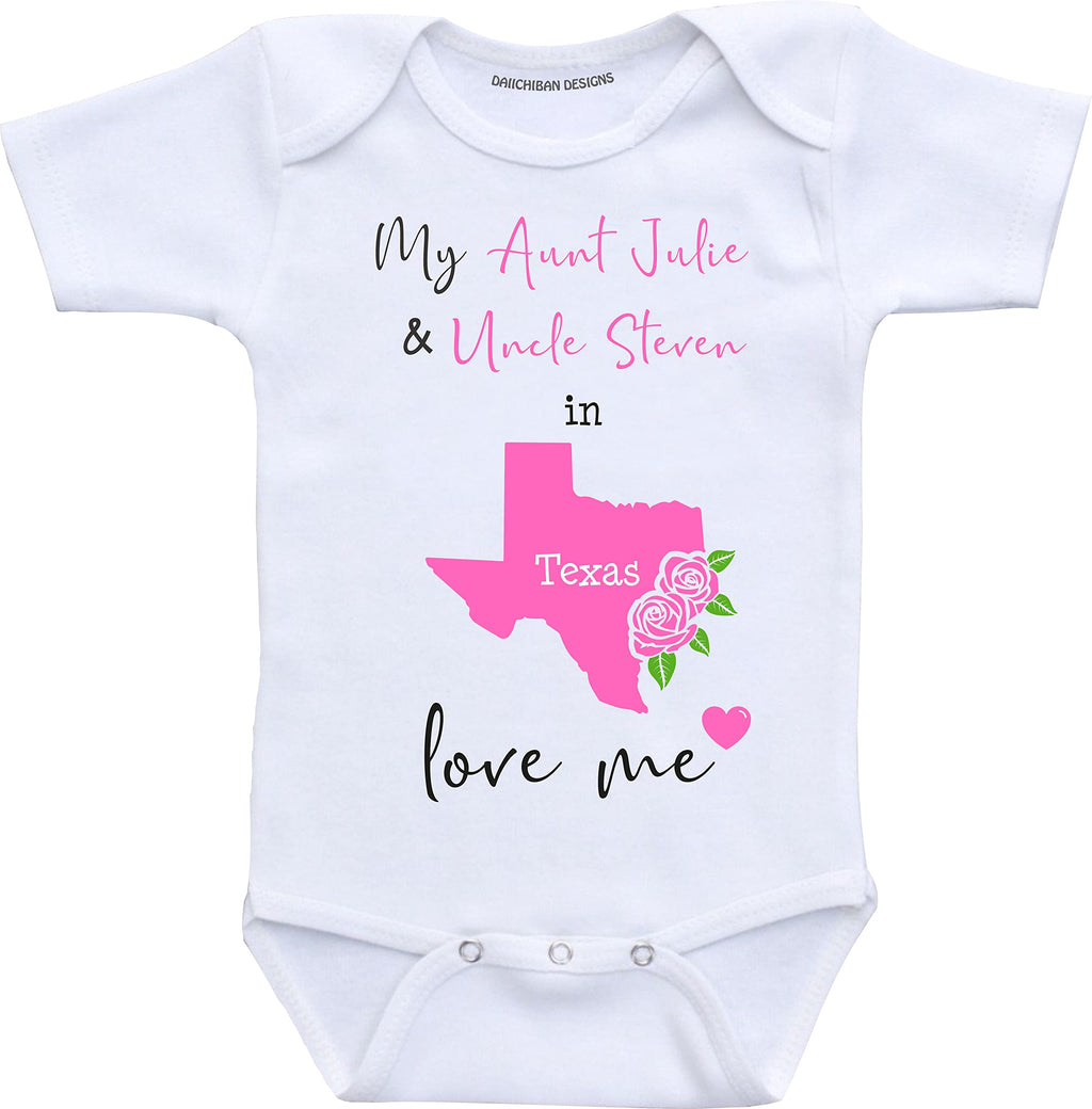 Daiichiban Designs Customizable Aunt and Uncle baby clothes Ohio State baby gifts