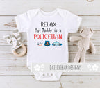 Daiichiban Designs My dad is a police officer baby outfit