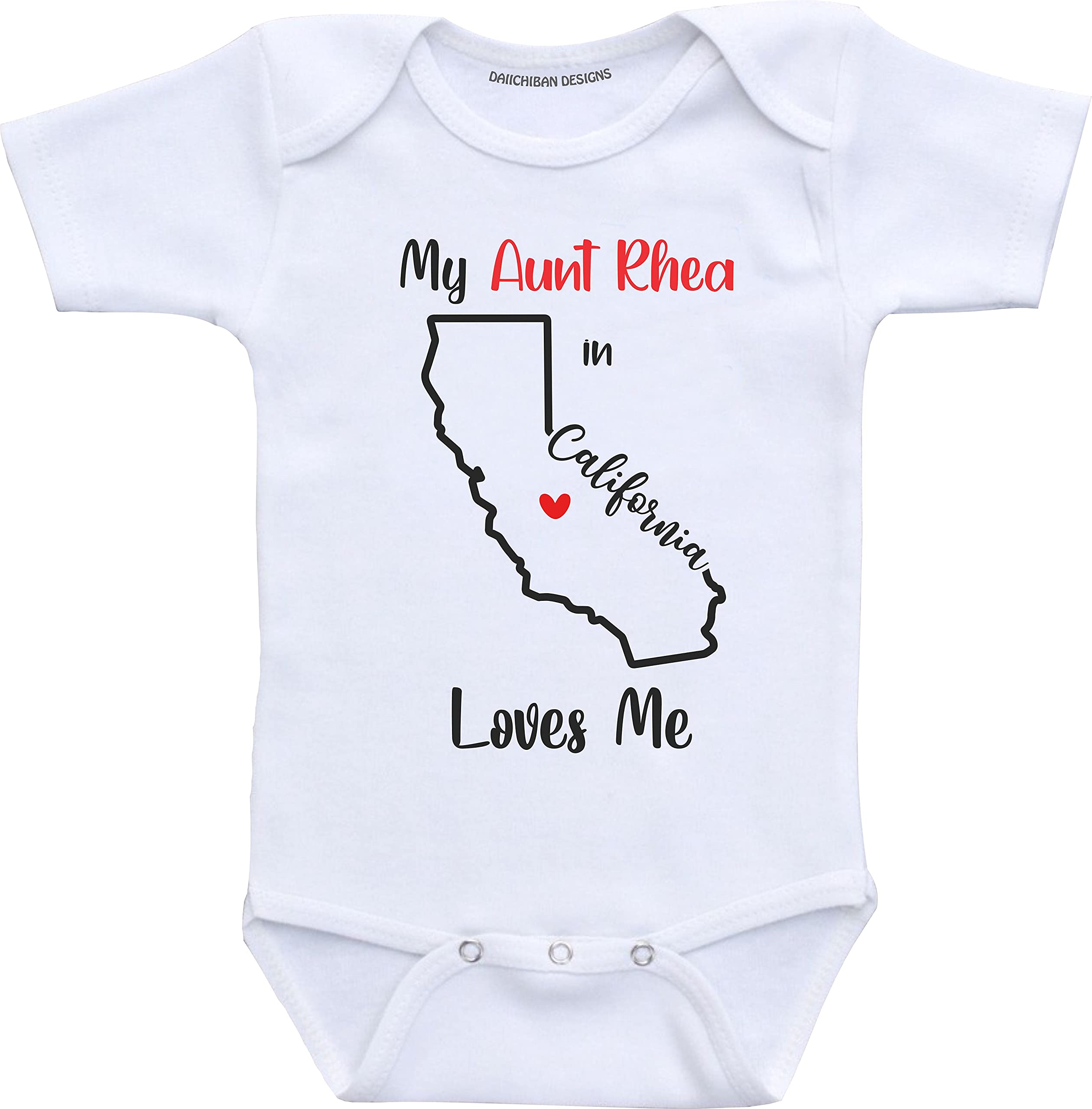 Daiichiban Designs My Aunt in Texas Loves Me Custom auntie baby clothes