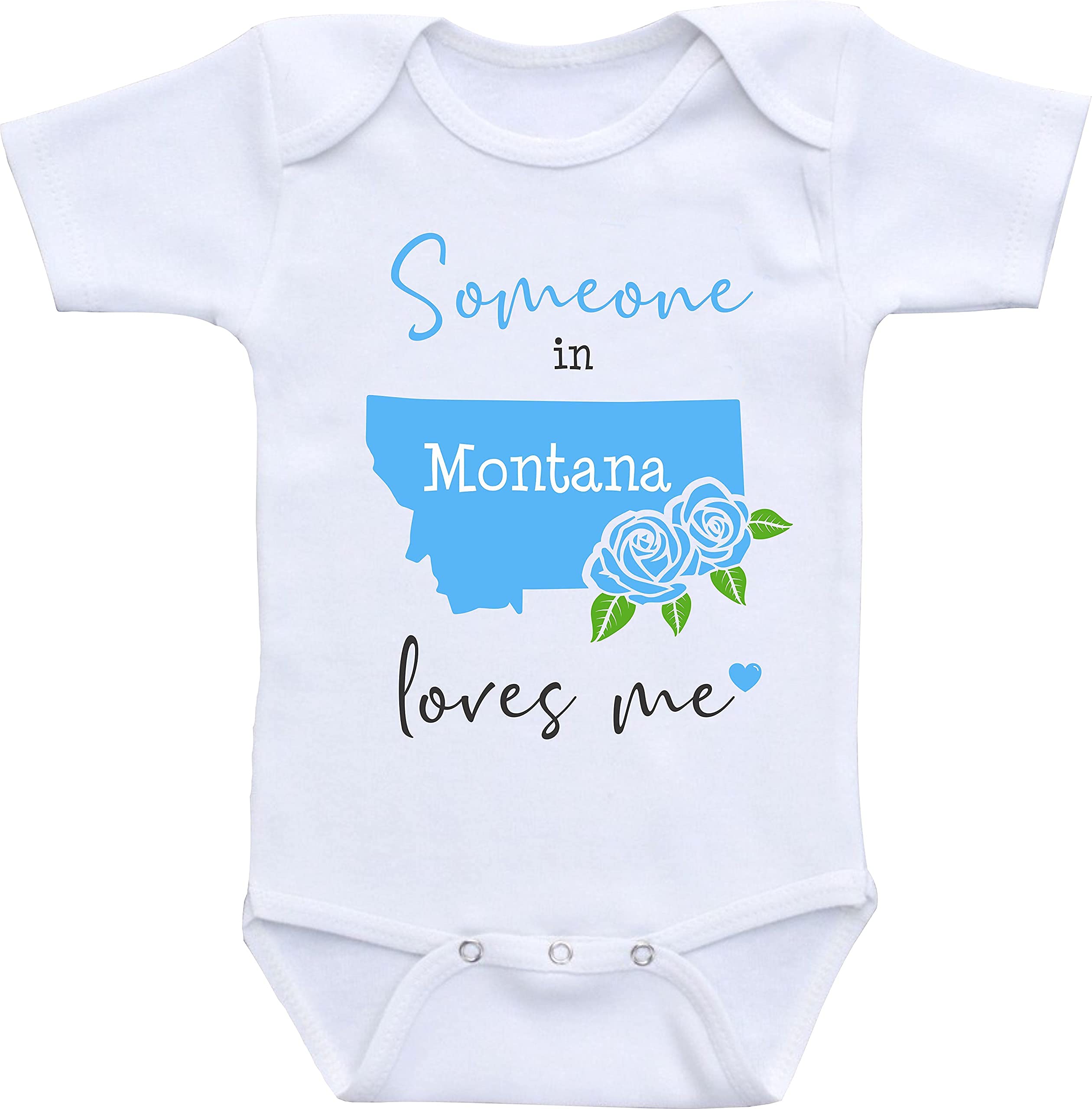 Daiichiban Designs Someone in Montana loves me baby gifts Customizable