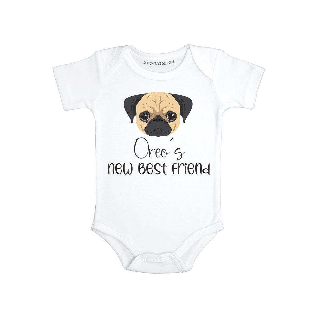 Personalized Pug baby clothes Dog sibling baby outfit
