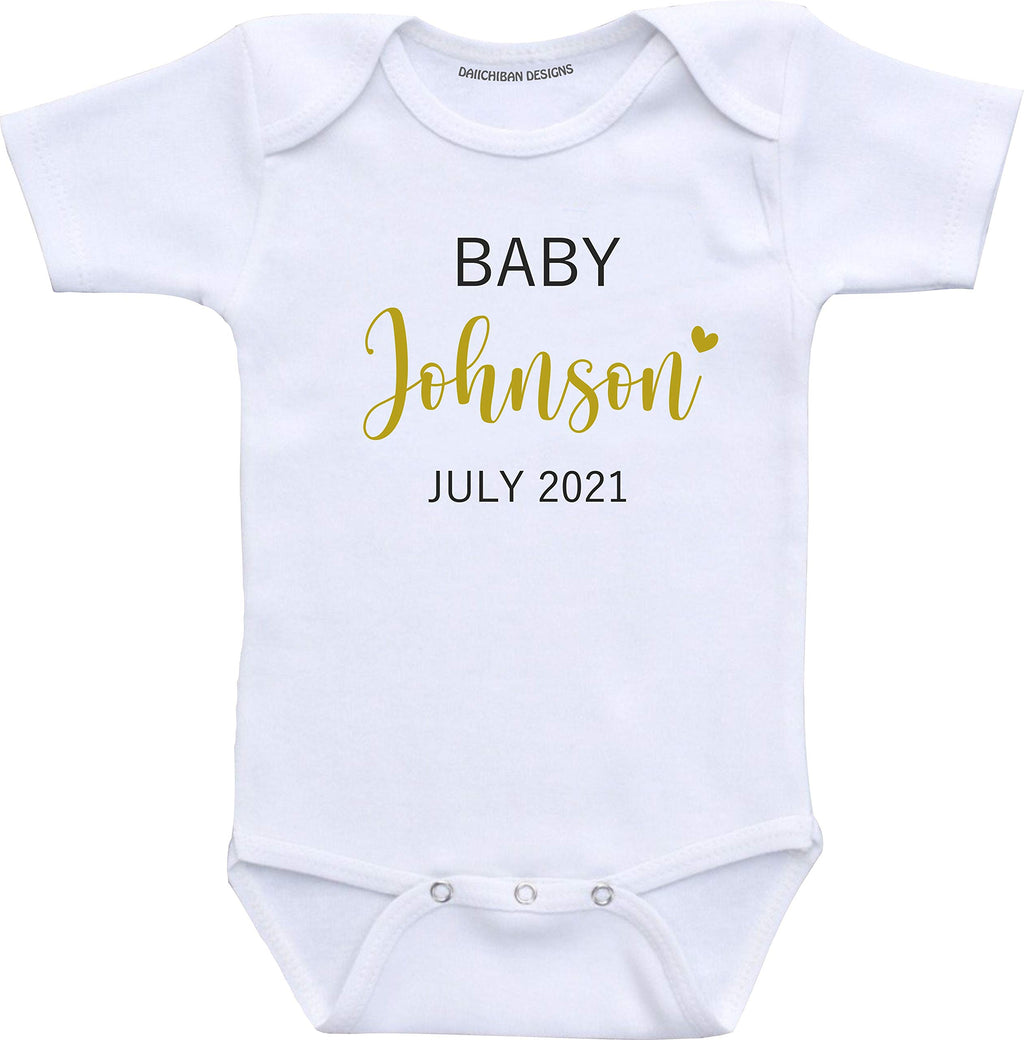 Daiichiban Designs Custom pregnancy announcement shirt baby reveal ideas