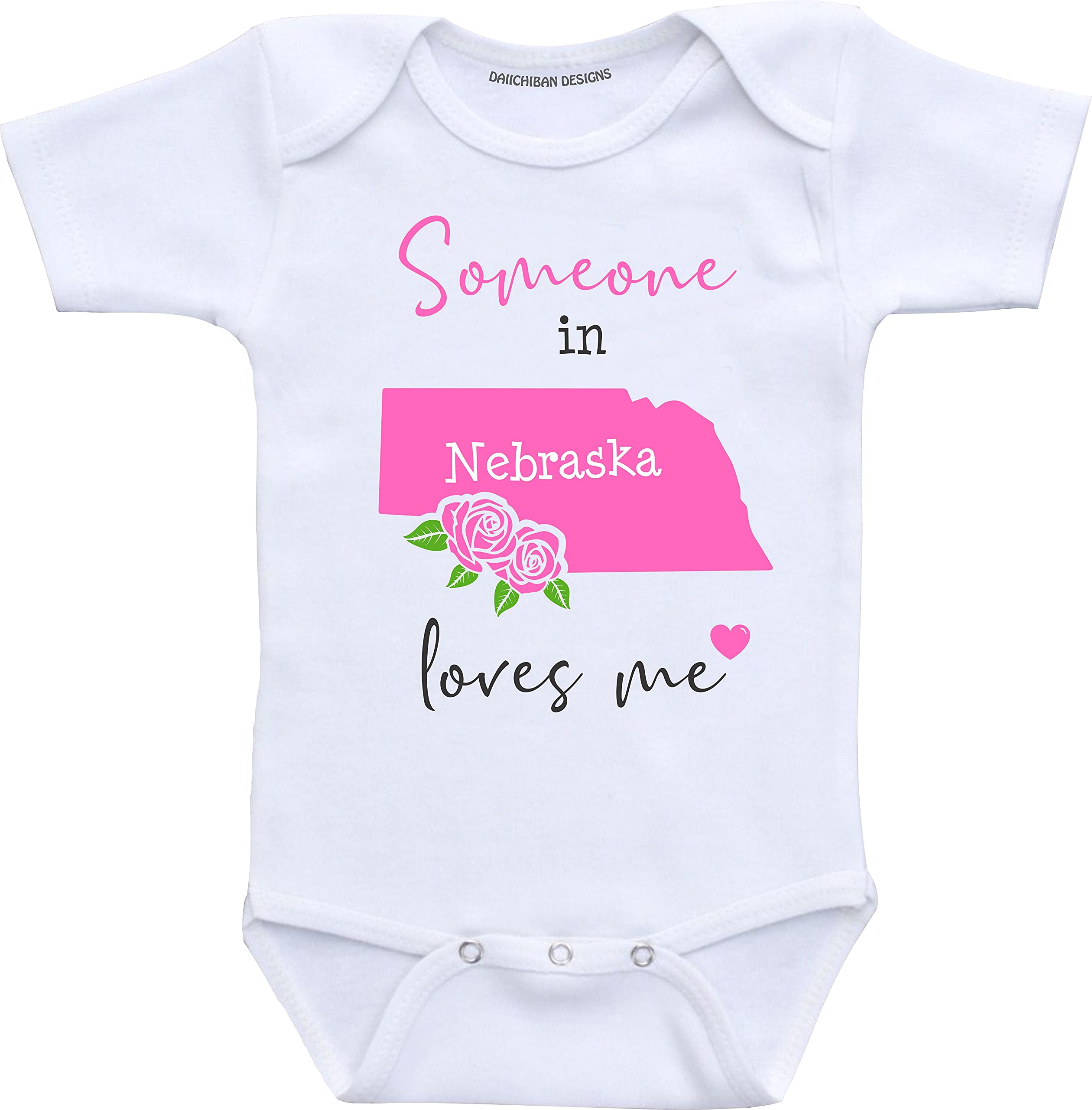 Daiichiban Designs Someone in Arkansas loves me baby gifts customizable