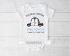 Daiichiban Designs Police Pregnancy Announcement Baby Bodysuit – “Rookie in Training” Custom Name & Date
