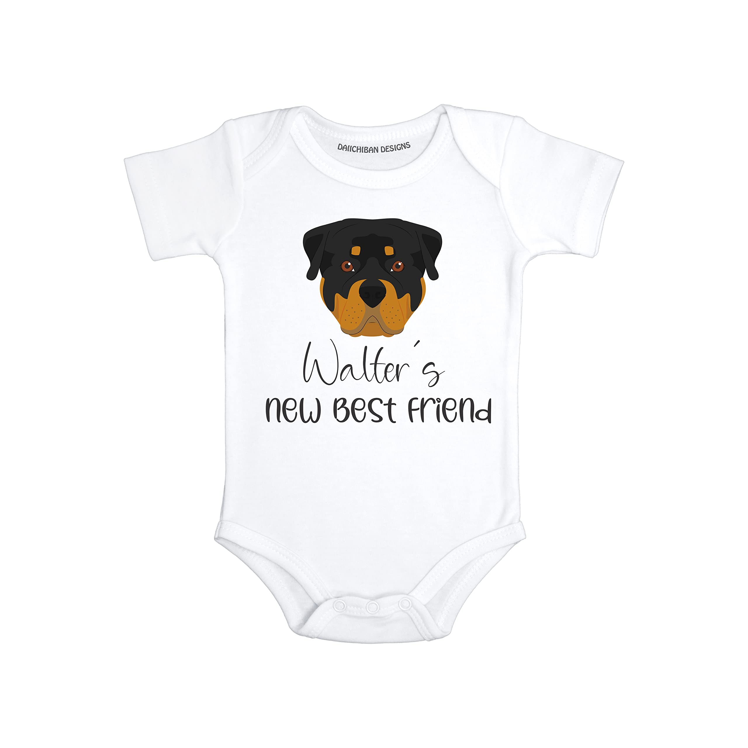 Personalized Rottweiler baby clothes Dog sibling baby outfit