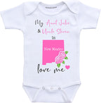 Daiichiban Designs Aunt and Uncle baby gifts Customizable New Mexico baby clothes