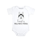 Personalized Dog baby bodysuit Husky baby clothes