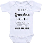Custom Baby Announcement Grandma Pregnancy Reveal Shirts Infant Bodysuit