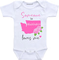 Daiichiban Designs Someone in Washington loves me baby clothes Custom baby gifts