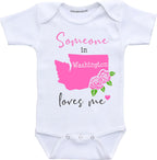 Daiichiban Designs Someone in Washington loves me baby clothes Custom baby gifts