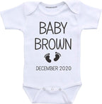 Daiichiban Designs Custom baby announcement Pregnancy reveal shirt infant bodysuit