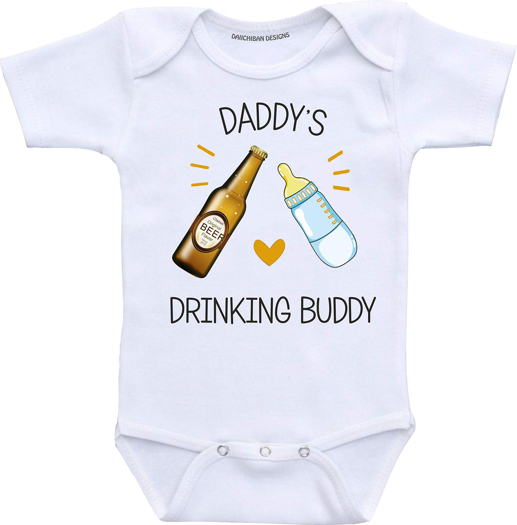 Daddy's Drinking Buddy Funny Baby boy Clothes