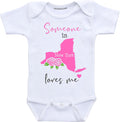 Daiichiban Designs Someone in New York loves me baby clothes Personalized gift for baby