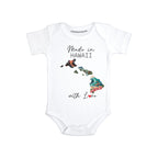 Daiichiban Designs Personalized Baby Bodysuit – “Made in Hawaii with Love” Custom State Option