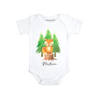Daiichiban Designs Personalized Fox baby clothes for boys Custom name baby gifts