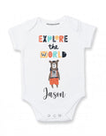 Personalized baby clothes for boys with name Lion baby outfit boy