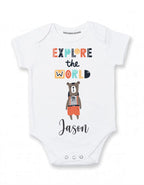 Personalized baby clothes for boys with name Lion baby outfit boy