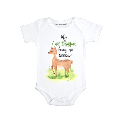 Daiichiban Designs Auntie baby clothes unisex Personalized baby gifts with name