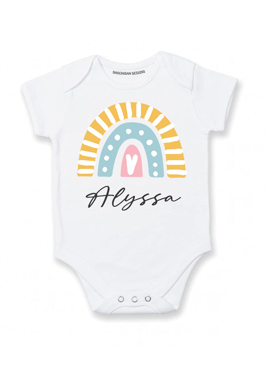 Personalized baby girl gifts with name Rainbow baby clothes girl