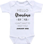 Custom Baby Announcement Grandma Pregnancy Reveal Shirts Infant Bodysuit