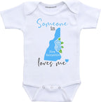 Daiichiban Designs Someone in Idaho loves me baby clothes infant creeper State customized gifts for babies