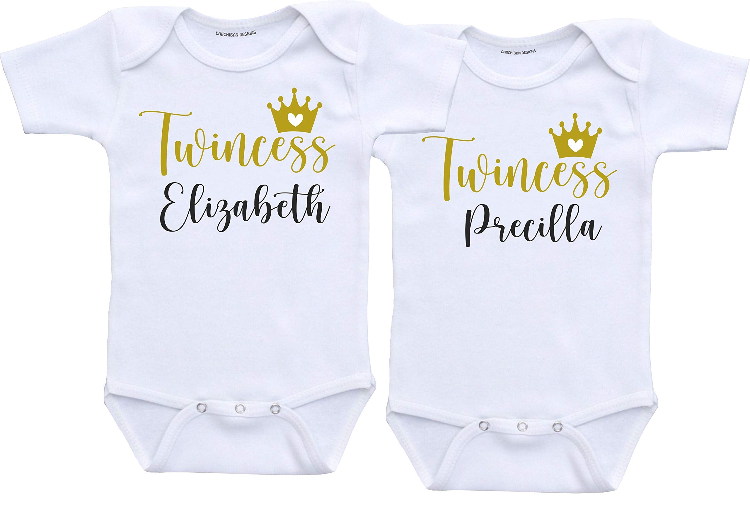 Daiichiban Designs Personalized Twin baby girls gift