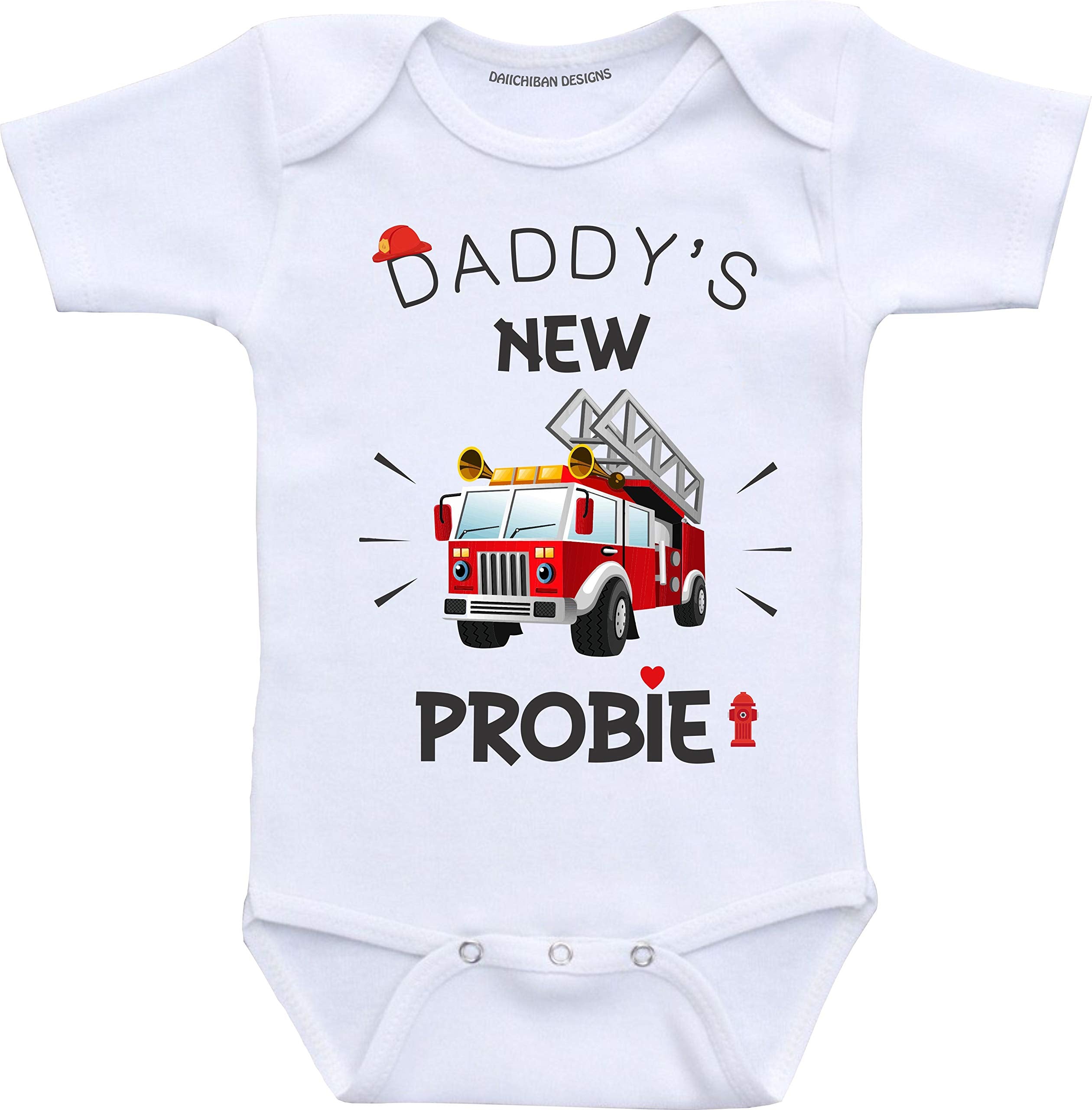 Daiichiban Designs Fireman Daddy new probie firefighter baby clothes baby boys
