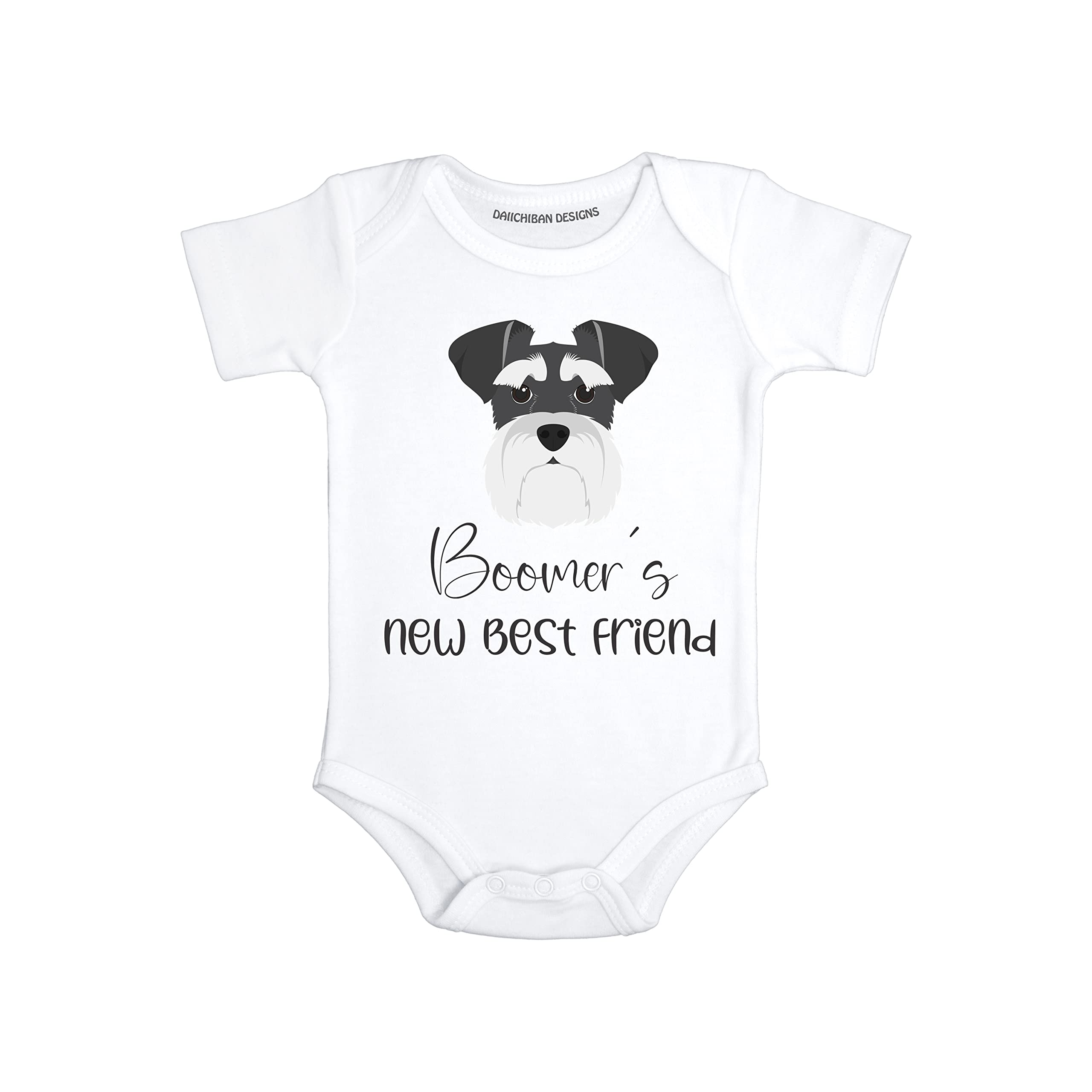 Personalized Dog baby clothes Schnauzer baby gifts