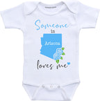 Daiichiban Designs Someone in Arizona loves me baby gifts customizable