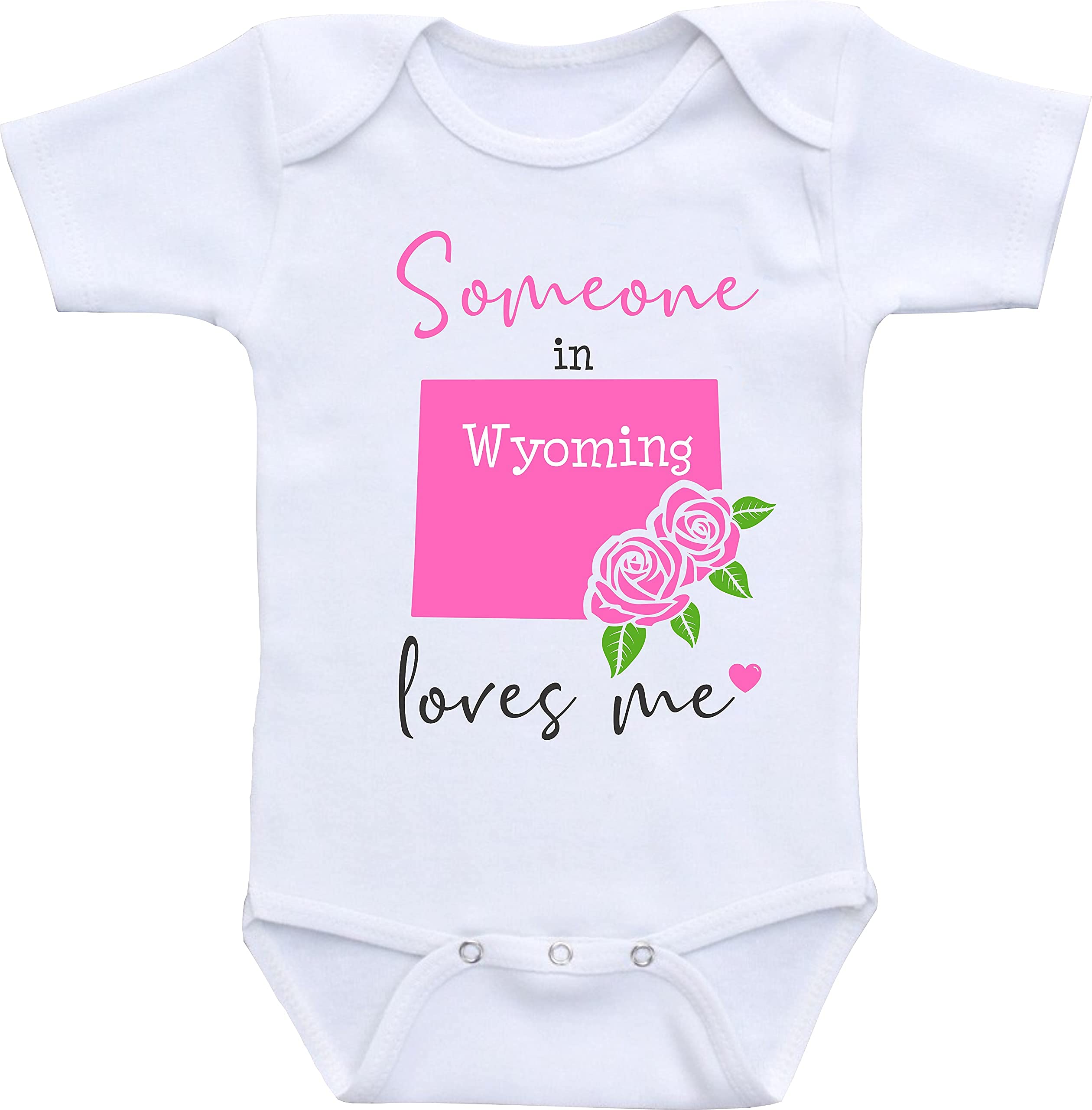 Daiichiban Designs Someone in Wyoming loves me baby gifts Personalized