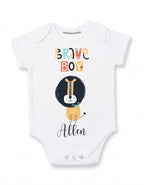 Personalized baby boy clothes with name Lion themed baby clothes