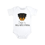 Personalized Rottweiler baby clothes Dog sibling baby outfit