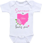 Daiichiban Designs Someone in Ohio loves me baby clothes Custom baby gifts