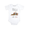 Daiichiban Designs Personalized Baby Bodysuit – “Made in Virginia with Love” with Custom State Option