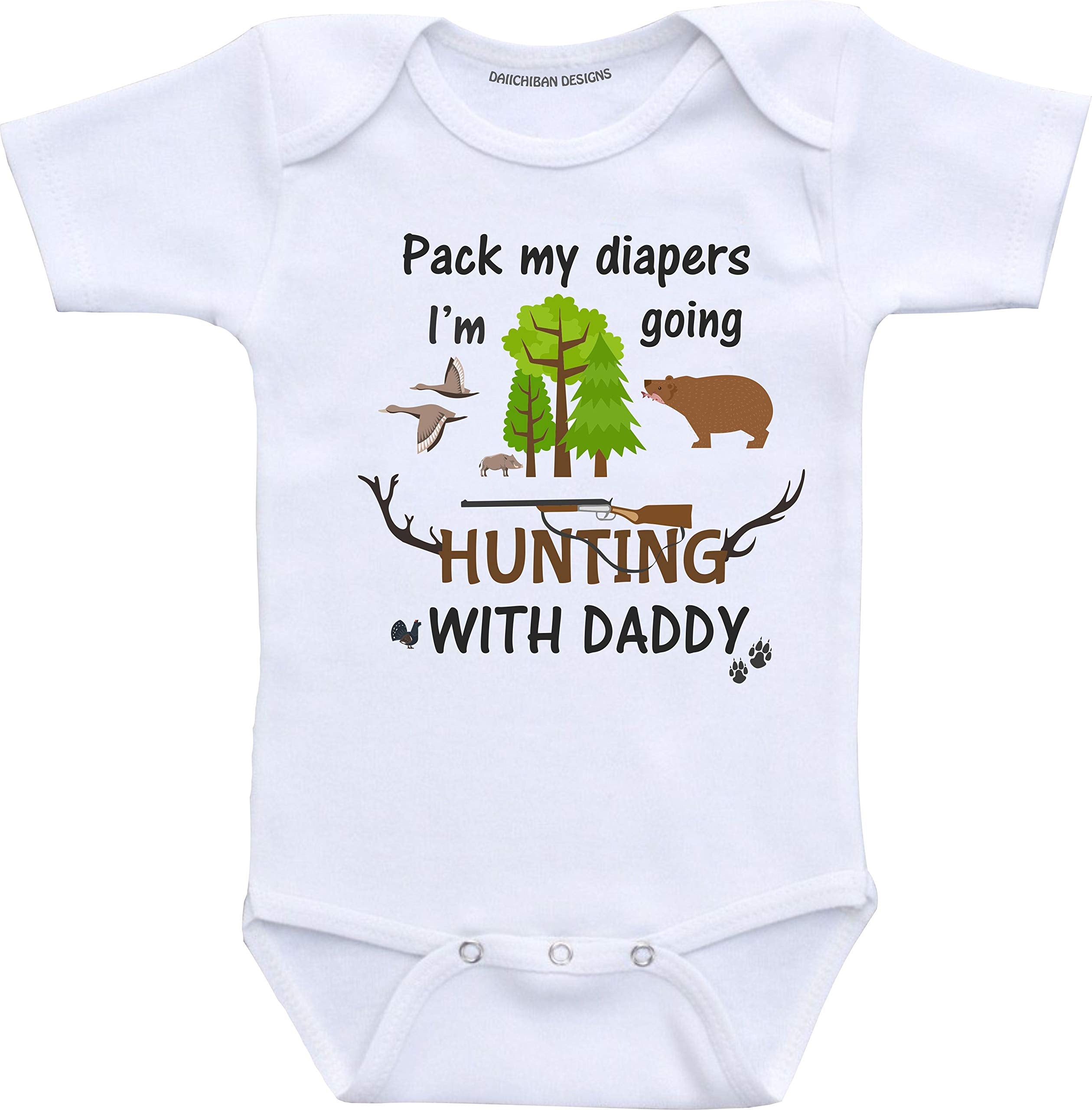 Daiichiban Designs Daddys Hunting Buddy Baby boy Clothes Infant boysuits